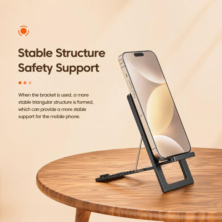 Supporto per telefono pieghevole Toocki da scrivania, ultra sottile da 4 mm, supporto portatile per cellulare, multi-angolo, da viaggio, tascabile