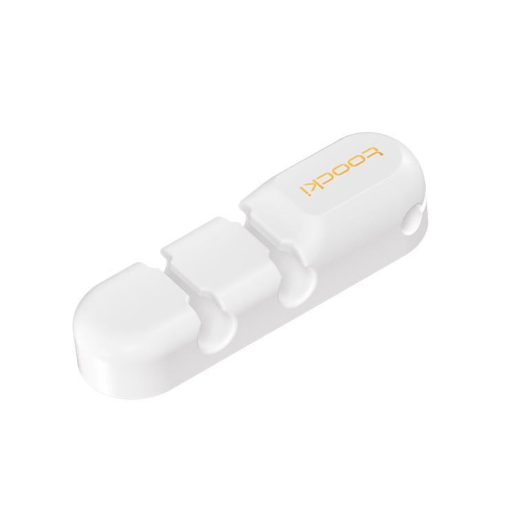 Toocki Organizzatore di cavi in silicone autoadesivo da scrivania con clip per la gestione dei cavi, 3-slot White, 5-slot White, 7-slot White, 3-slot Black, 5-slot Black, 7-slot Black
