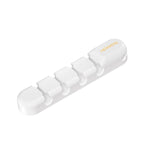 Toocki Organizzatore di cavi in silicone autoadesivo da scrivania con clip per la gestione dei cavi, 3-slot White, 5-slot White, 7-slot White, 3-slot Black, 5-slot Black, 7-slot Black