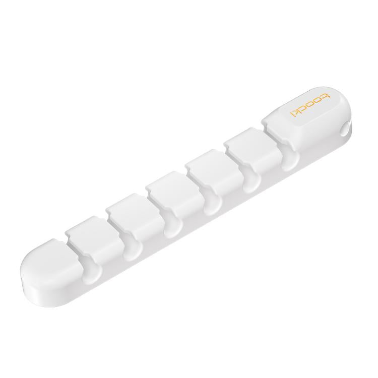 Toocki Organizzatore di cavi in silicone autoadesivo da scrivania con clip per la gestione dei cavi, 3-slot White, 5-slot White, 7-slot White, 3-slot Black, 5-slot Black, 7-slot Black