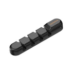 Toocki Organizzatore di cavi in silicone autoadesivo da scrivania con clip per la gestione dei cavi, 3-slot White, 5-slot White, 7-slot White, 3-slot Black, 5-slot Black, 7-slot Black