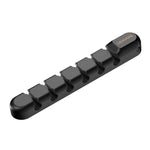 Toocki Organizzatore di cavi in silicone autoadesivo da scrivania con clip per la gestione dei cavi, 3-slot White, 5-slot White, 7-slot White, 3-slot Black, 5-slot Black, 7-slot Black