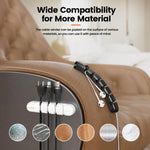 Toocki Organizzatore di cavi in silicone autoadesivo da scrivania con clip per la gestione dei cavi, 3-slot White, 5-slot White, 7-slot White, 3-slot Black, 5-slot Black, 7-slot Black