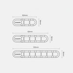 Toocki Organizzatore di cavi in silicone autoadesivo da scrivania con clip per la gestione dei cavi, 3-slot White, 5-slot White, 7-slot White, 3-slot Black, 5-slot Black, 7-slot Black