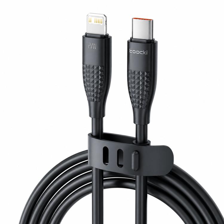 Cavo di ricarica rapida Toocki PD da 27 W USB-C / Type-C a 8 pin, lunghezza 2 m.