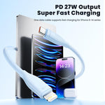 Cavo di ricarica rapida Toocki PD da 27 W USB-C / Type-C a 8 pin, lunghezza 2 m.