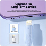 Cavo di ricarica rapida Toocki PD da 27 W USB-C / Type-C a 8 pin, lunghezza 2 m.