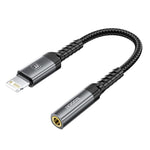 Adattatore per jack per cuffie, DAC ad alta risoluzione, dongle ausiliario intrecciato, Toocki USB-C/Type-C to 3.5mm Female, Toocki 8 Pin to 3.5mm Female