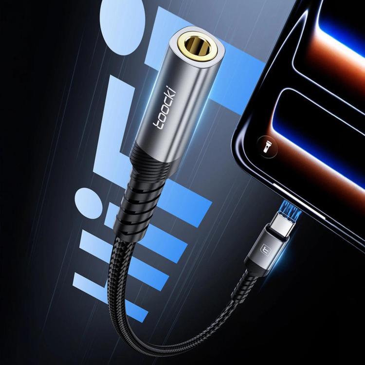 Adattatore per jack per cuffie, DAC ad alta risoluzione, dongle ausiliario intrecciato, Toocki USB-C/Type-C to 3.5mm Female, Toocki 8 Pin to 3.5mm Female
