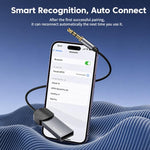 Adattatore Aux Bluetooth 5.4 Toocki con ricevitore da 3,5 mm, dongle audio wireless alimentato tramite USB e microfono, BT-01