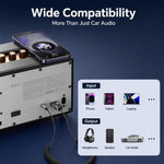 Adattatore Aux Bluetooth 5.4 Toocki con ricevitore da 3,5 mm, dongle audio wireless alimentato tramite USB e microfono, BT-01