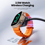 Cavo Toocki da 100 W 2 in 1 da USB-C a USB-C con caricabatterie magnetico per Apple Watch