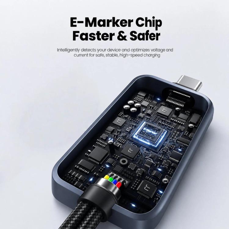 Cavo Toocki da 100 W 2 in 1 da USB-C a USB-C con caricabatterie magnetico per Apple Watch
