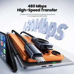 Cavo Toocki da 100 W 2 in 1 da USB-C a USB-C con caricabatterie magnetico per Apple Watch