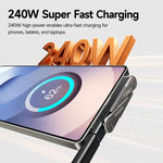 Adattatore con supporto pieghevole, ricarica rapida, connettore in lega di zinco, Toocki 240W USB-C Female to USB-C Male, Toocki 30W USB-C Female to 8 Pin Male