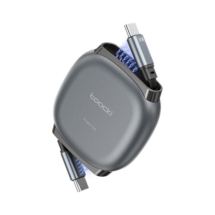 Cavo retrattile piatto, cavo di ricarica di diverse lunghezze, Toocki 100W USB-C/Type-C to USB-C/Type-C, Toocki 27W USB-C/Type-C to 8 Pin