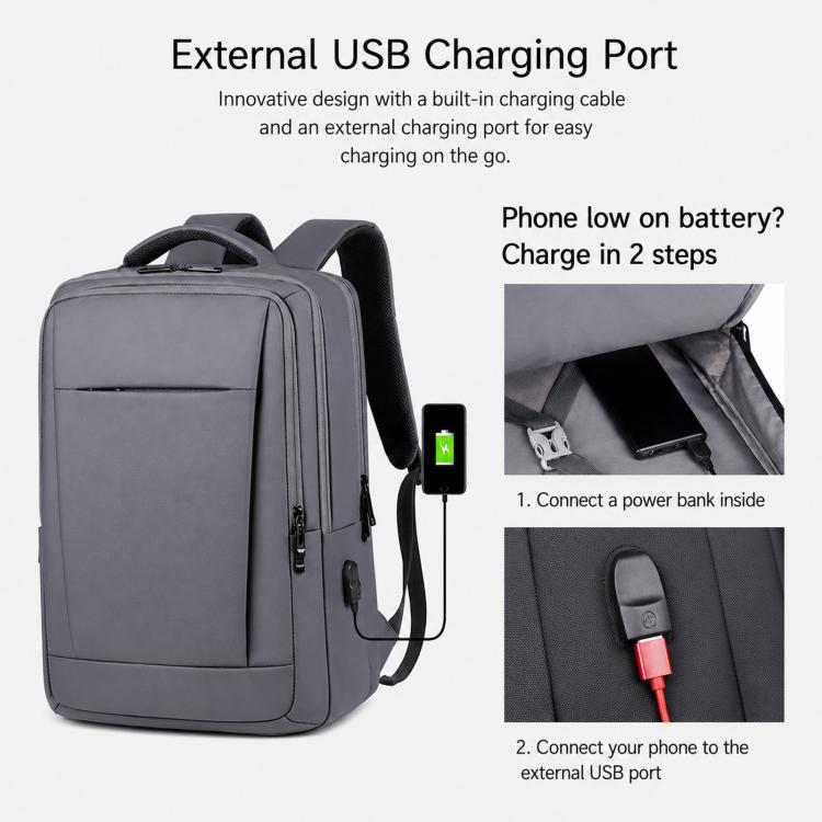 Zaino impermeabile REMOID con porta USB e tasche multiple