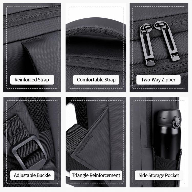 Zaino impermeabile REMOID con porta USB e tasche multiple