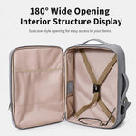 Zaino da viaggio impermeabile con porta USB 46x34x8 cm