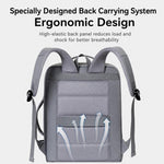 Zaino da viaggio impermeabile con porta USB 46x34x8 cm