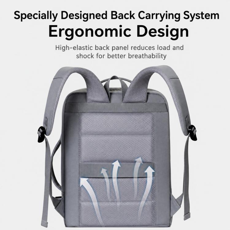 Zaino da viaggio impermeabile con porta USB 46x34x8 cm