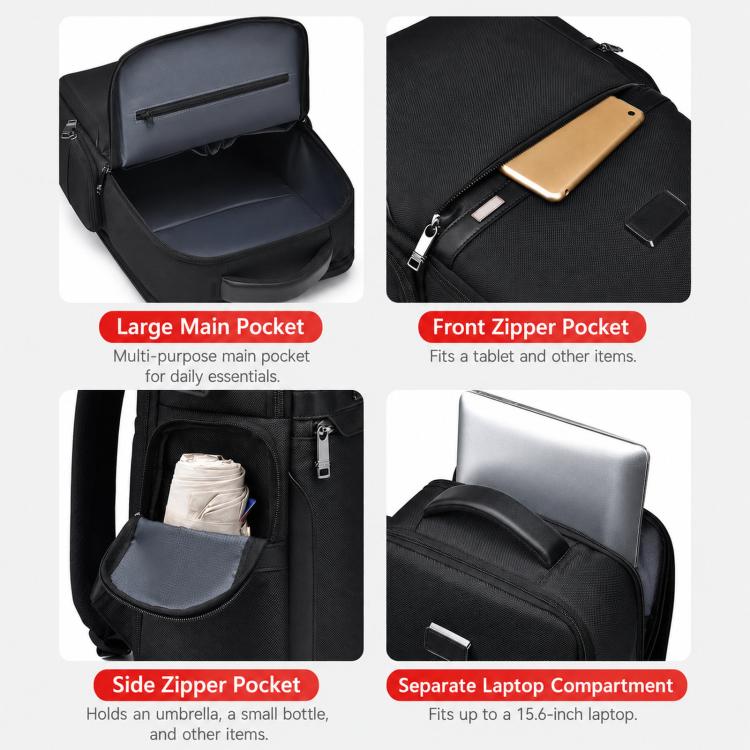 Zaino per laptop 15,6" resistente all'acqua REMOID B3005