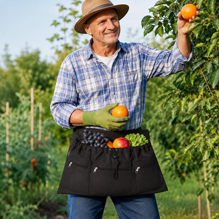 Grembiule da giardinaggio con tasche e cintura regolabile