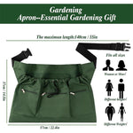 Grembiule da giardinaggio con tasche e cintura regolabile