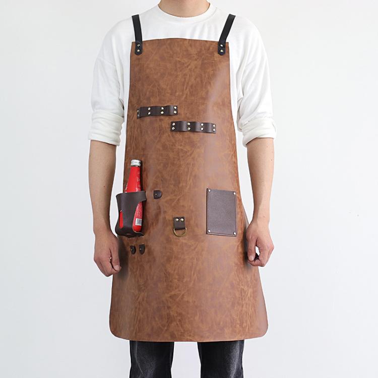 Grembiule da barbecue Crazy Horse con portabottiglie