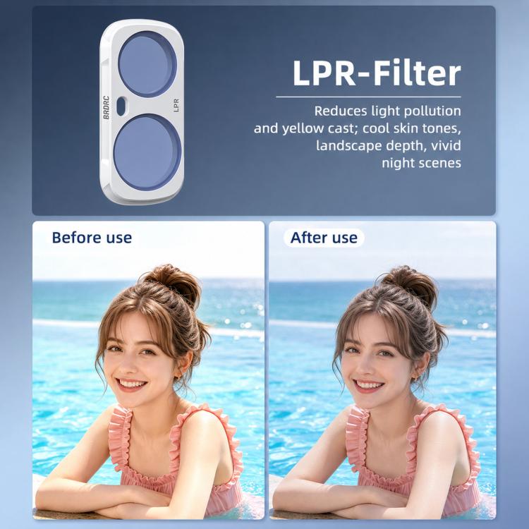 Filtro magnetico BRDRC per Insta360 Luna Ultra, UV Filter, CPL + ND16 + Black Soft Filter, CPL + Black Soft + Adjustable VND Filter, CPL + Black Soft + Anti-Light Pollution + Adjustable VND Filter