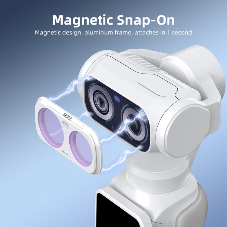 Filtro magnetico BRDRC per Insta360 Luna Ultra, UV Filter, CPL + ND16 + Black Soft Filter, CPL + Black Soft + Adjustable VND Filter, CPL + Black Soft + Anti-Light Pollution + Adjustable VND Filter