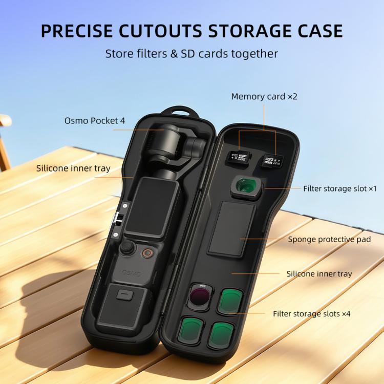 Custodia protettiva per obiettivo e porta filtri BRDRC per DJI Osmo Pocket 4 / 3