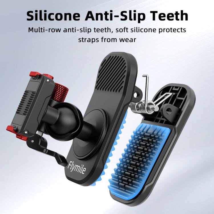Clip magnetica a sgancio rapido per tracolla dello zaino Flymile, For DJI Osmo Action 3 / 4 / 5 Pro, For DJI Osmo Action 6 / Nano, For Insta360 Ace / Ace Pro / 2 / X5