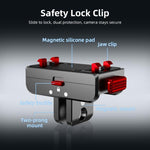 Adattatore di estensione con blocco Flymile per Insta360 Ace Pro 2 / X5 con base a sgancio rapido magnetico.