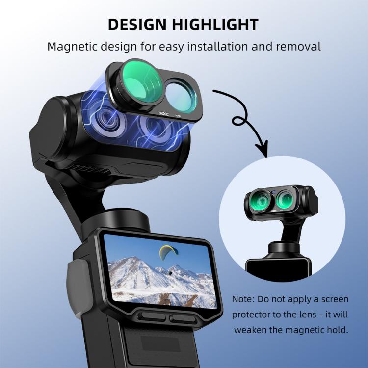 Filtro esterno grandangolare BRDRC da 115 gradi per Insta360 Luna Ultra