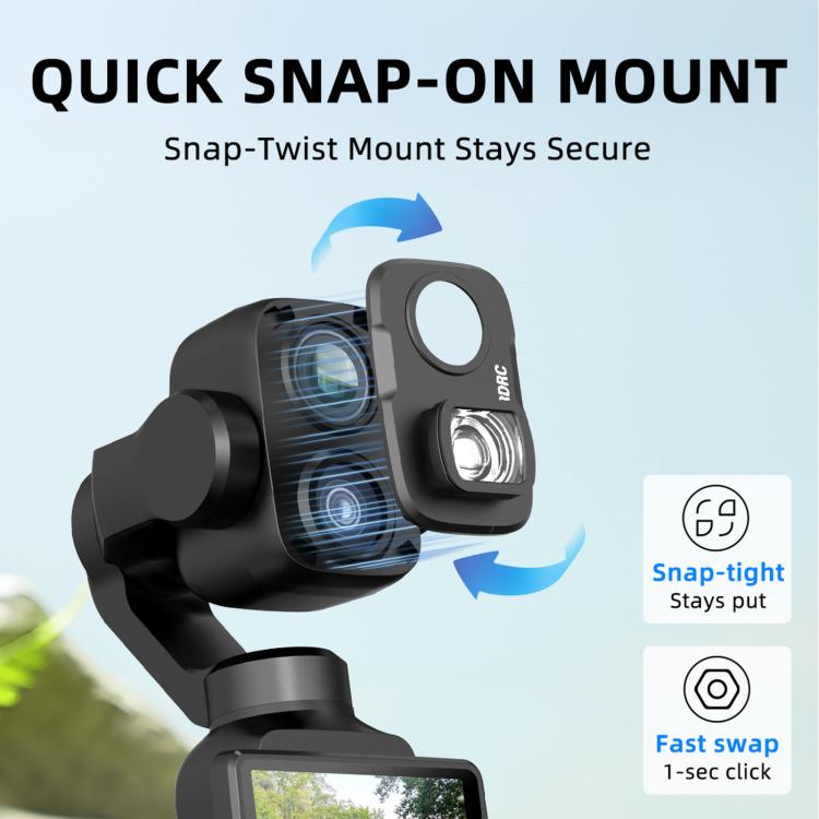 Filtro esterno estensore BRDRC a 108 gradi per DJI Osmo Pocket 4P.