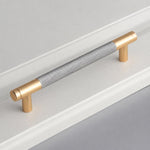 Maniglia a T zigrinata in alluminio per mobili 128-256 mm