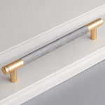 Maniglia a T zigrinata in alluminio per mobili 128-256 mm