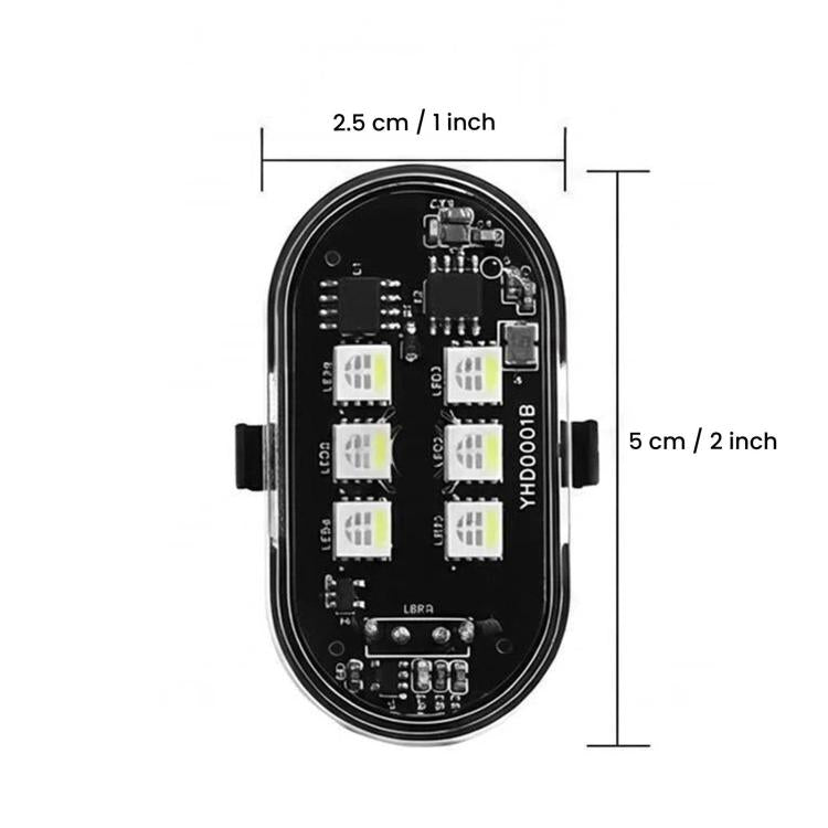 Luce stroboscopica telecomandata per auto e moto, luce di segnalazione a LED senza fili per droni, 1 Light, 2 Lights