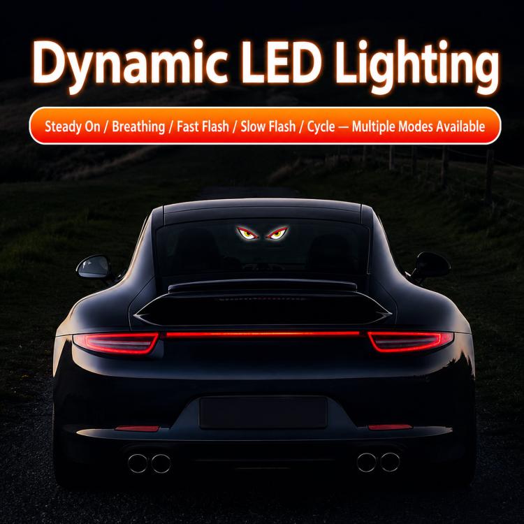 Luce solare lampeggiante a ventosa per auto, luce di segnalazione a LED dinamica multimodale per finestrini.