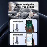 Adattatore AUX per auto Toocki Bluetooth 5.4 con cavo a spirale da USB a jack da 3,5 mm, ricevitore audio wireless con microfono., BT-02