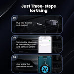 Adattatore AUX per auto Toocki Bluetooth 5.4 con cavo a spirale da USB a jack da 3,5 mm, ricevitore audio wireless con microfono., BT-02