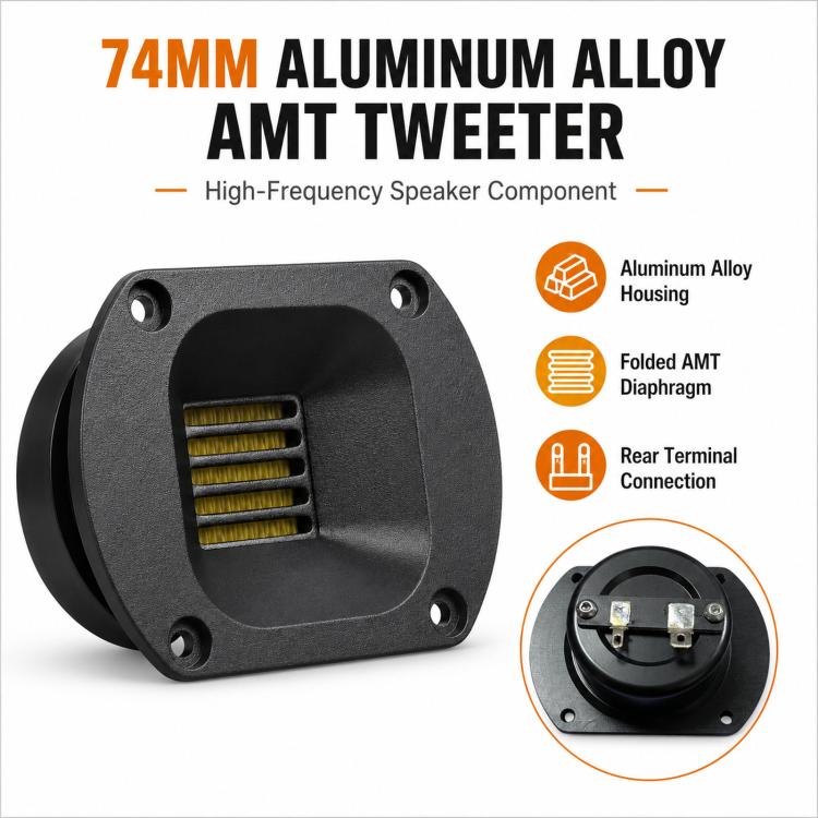 Tweeter pneumatico da 74 mm in lega di alluminio, 4 ohms, 8 ohms