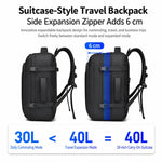Zaino espandibile da viaggio 40L con scomparto laptop 15,6"