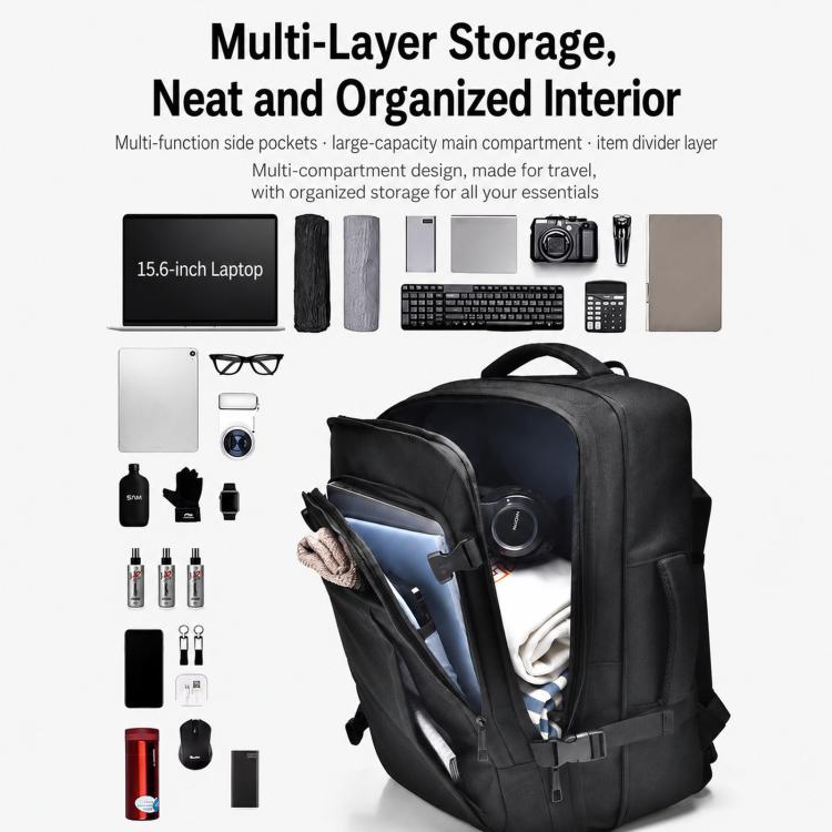 Zaino espandibile da viaggio 40L con scomparto laptop 15,6"