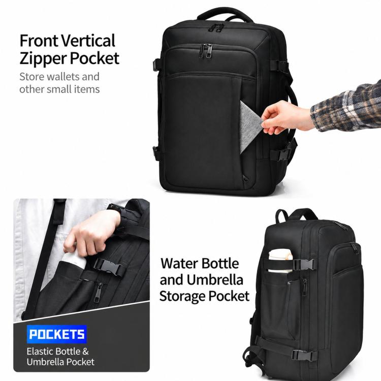 Zaino espandibile da viaggio 40L con scomparto laptop 15,6"