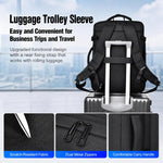 Zaino espandibile da viaggio 40L con scomparto laptop 15,6"