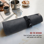 Borsa arrotolabile in tela con 6 tasche, porta utensili da barbecue, organizer per attrezzi da campeggio.