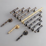 Maniglie per mobili in ottone massiccio e bambù, pomelli retrò per cassetti e comò, maniglie vintage per armadi., 1044 Single-hole Drop Ring Blackened Brass, 1044 Single-hole Drop Ring Brown, 1044 Sngle-hole Drop Ring Natural Brass                     ...