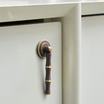 Maniglie per mobili in ottone massiccio e bambù, pomelli retrò per cassetti e comò, maniglie vintage per armadi., 1044 Single-hole Drop Ring Blackened Brass, 1044 Single-hole Drop Ring Brown, 1044 Sngle-hole Drop Ring Natural Brass                     ...